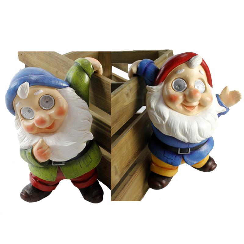 2 Asst. Gnome Solar Pot Hanger