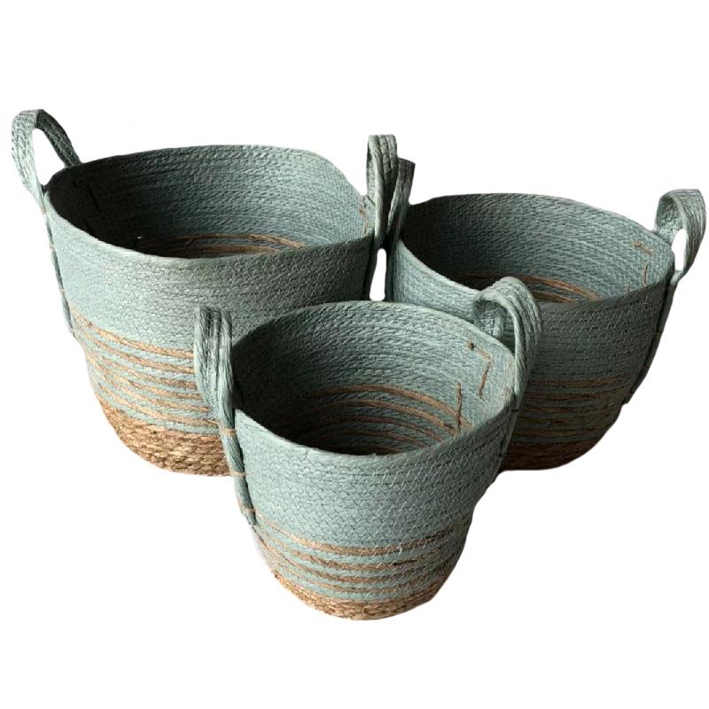 Set of 3 Baskets - Teal