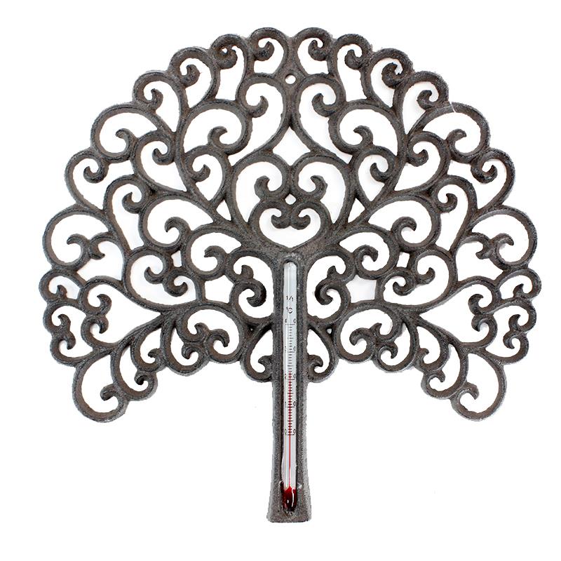 Cast Iron Tree Thermometer  =+