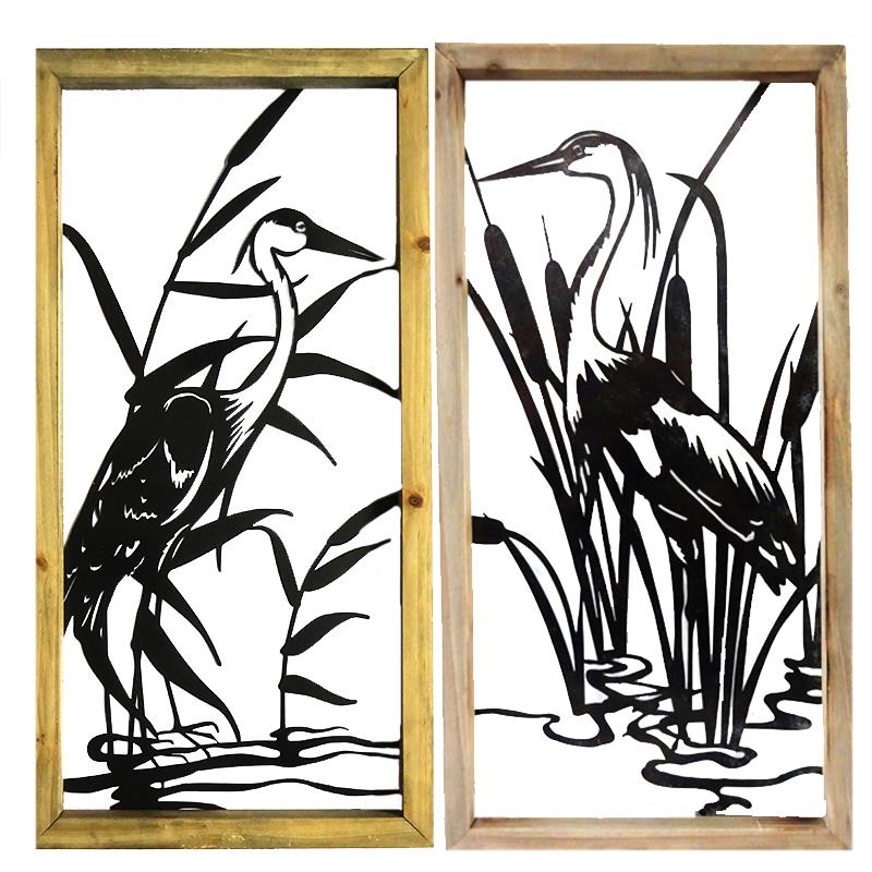 2 Asst. Heron Wall Art