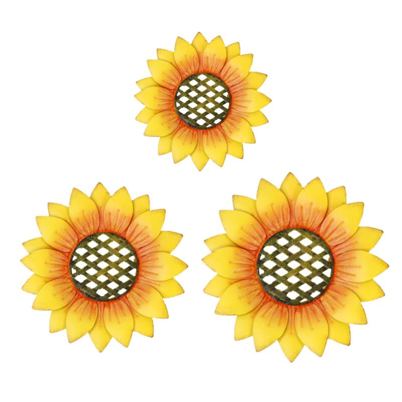 Set of 3 Sunflower Wall Decor