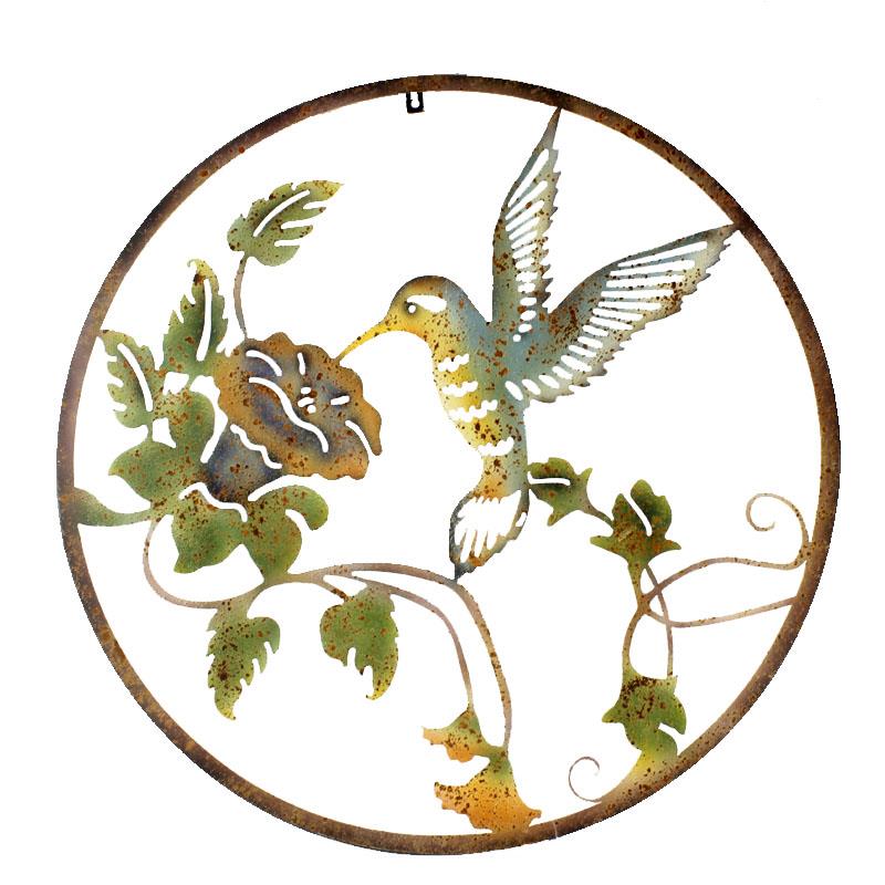 Hummingbird Circle Plaque    #