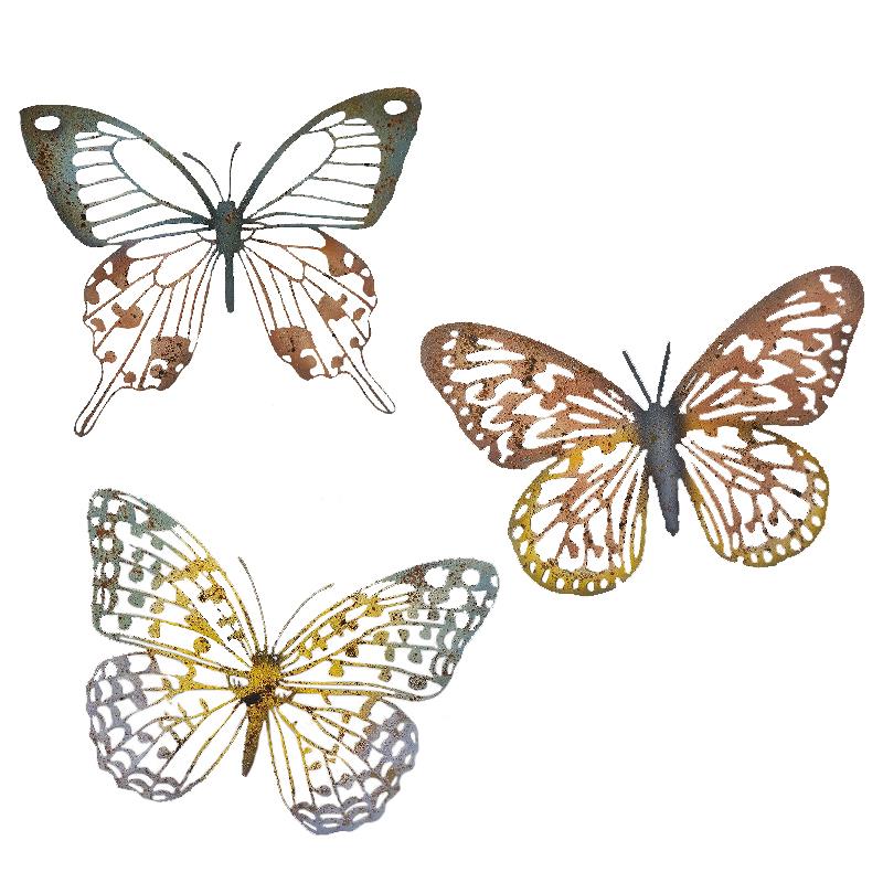 3 Asst. Butterfly Wall Decor