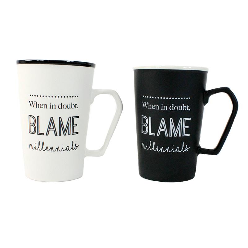 2 Asst. Mug Blame On Millenial