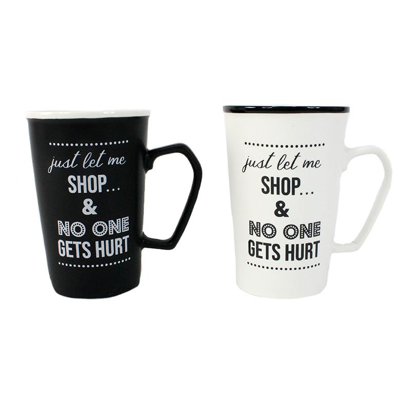 2 Asst. Mugs Let Me Shop