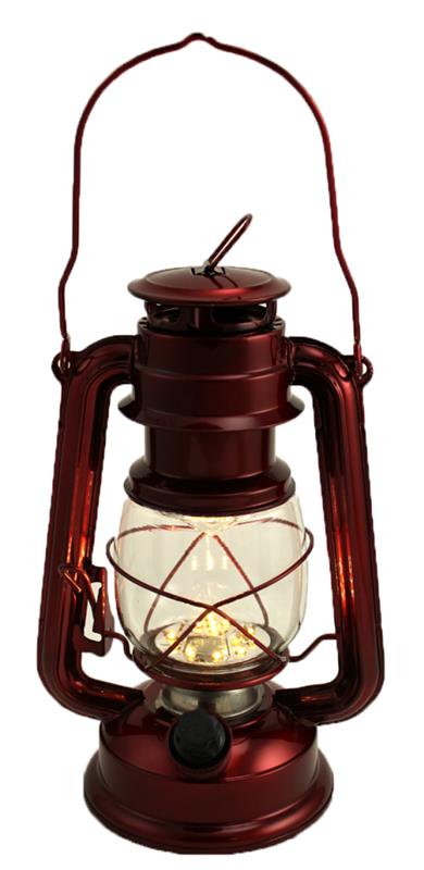 LANTERN METALLIC RED LED SML