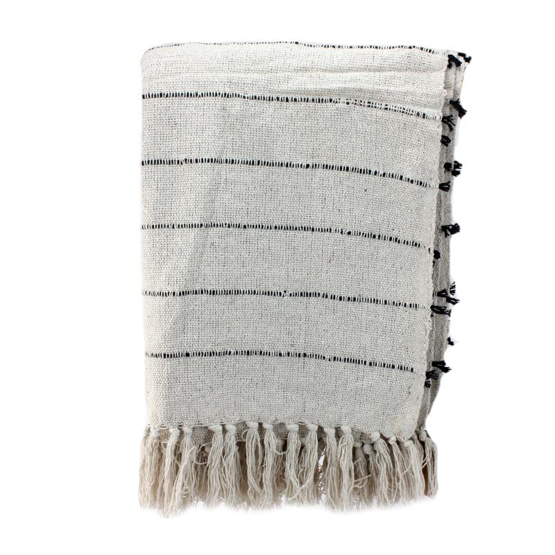 Throw Blanket Natural White