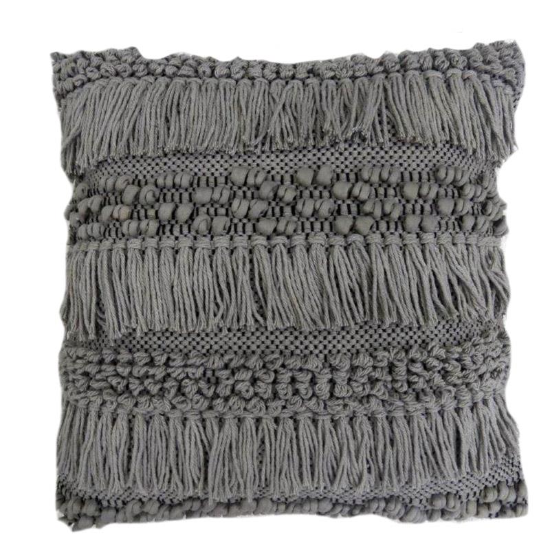 Grey Shag Square Pillow