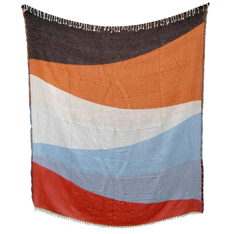 Colour Block Ochre Throw