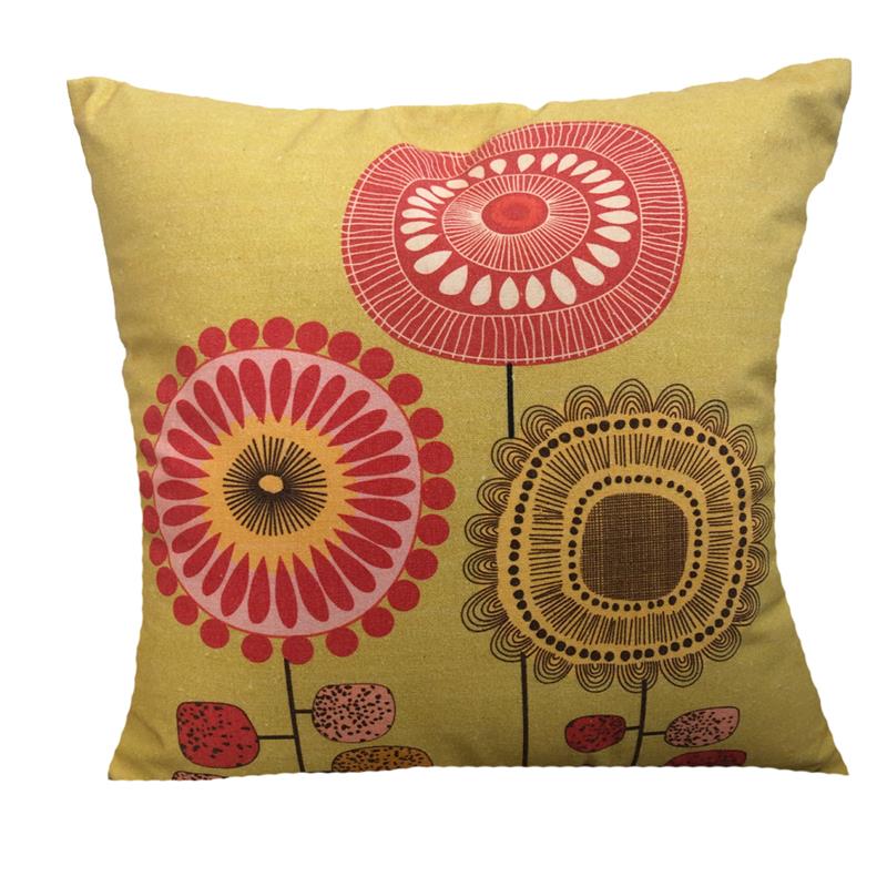 Retro Floral Pillow