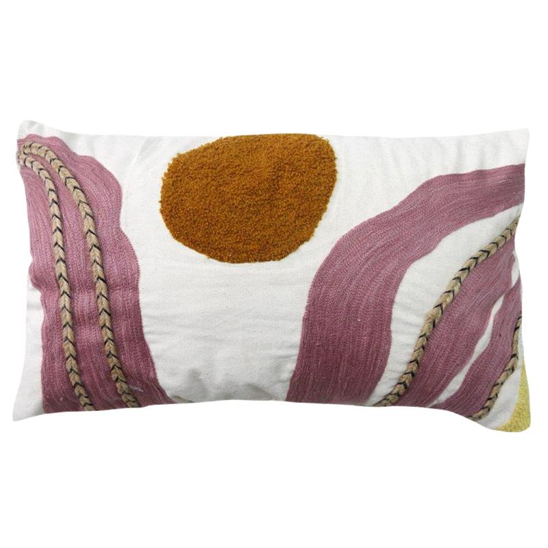 Embroidered Lumbar Pillow