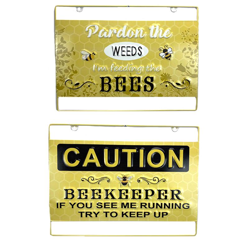 2 Asst. Bee Wall Plaques