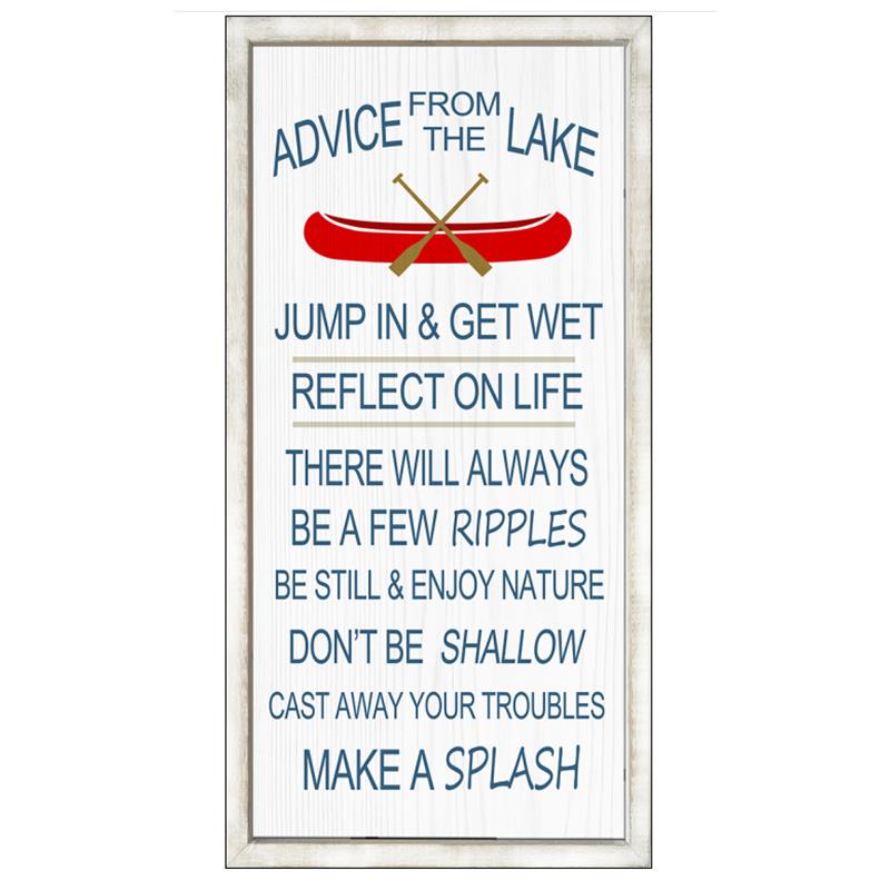 Lake Advice Sign