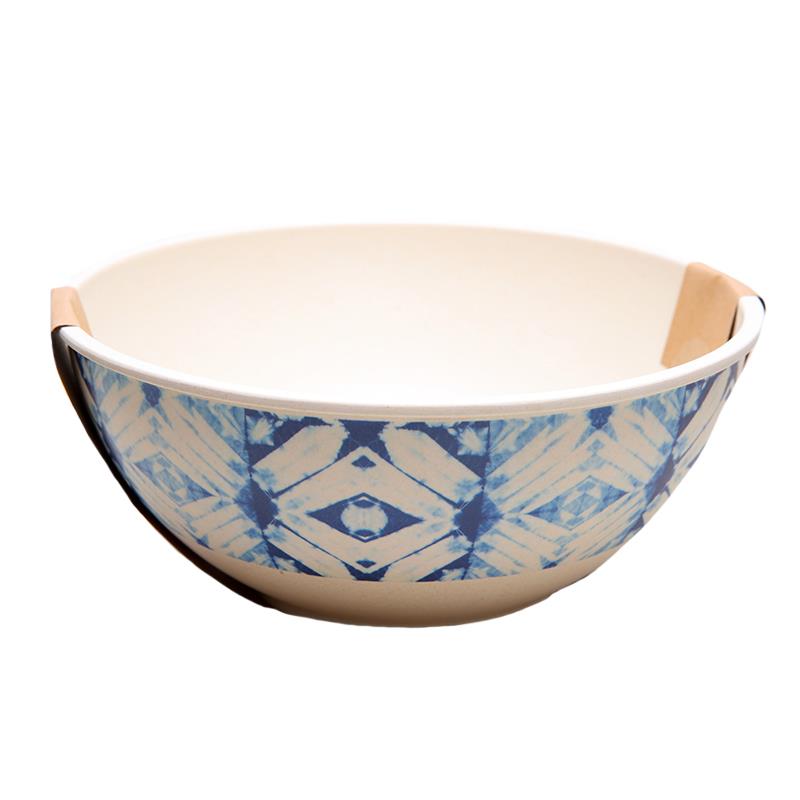 Bamboo Salad Bowl Blue