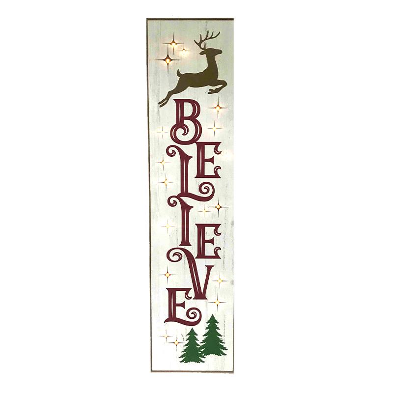 LED Believe Wall Plaque