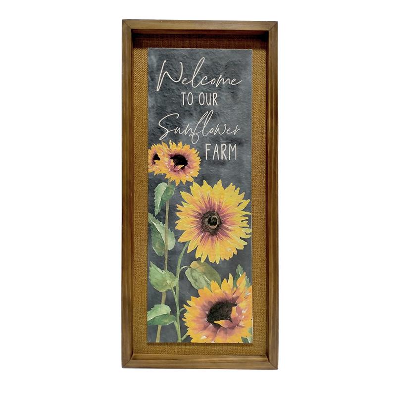 Sunflower Plaque w/burlap