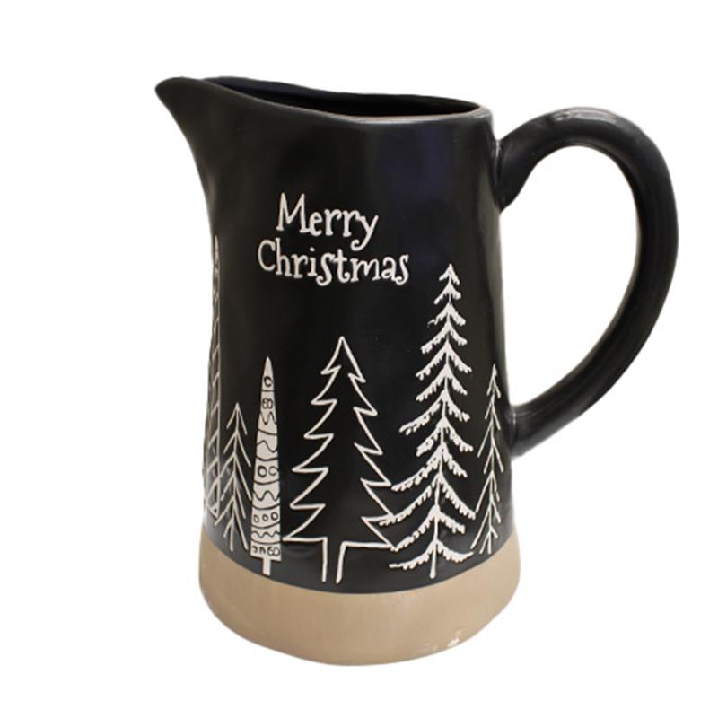 Black Christmas Pitcher