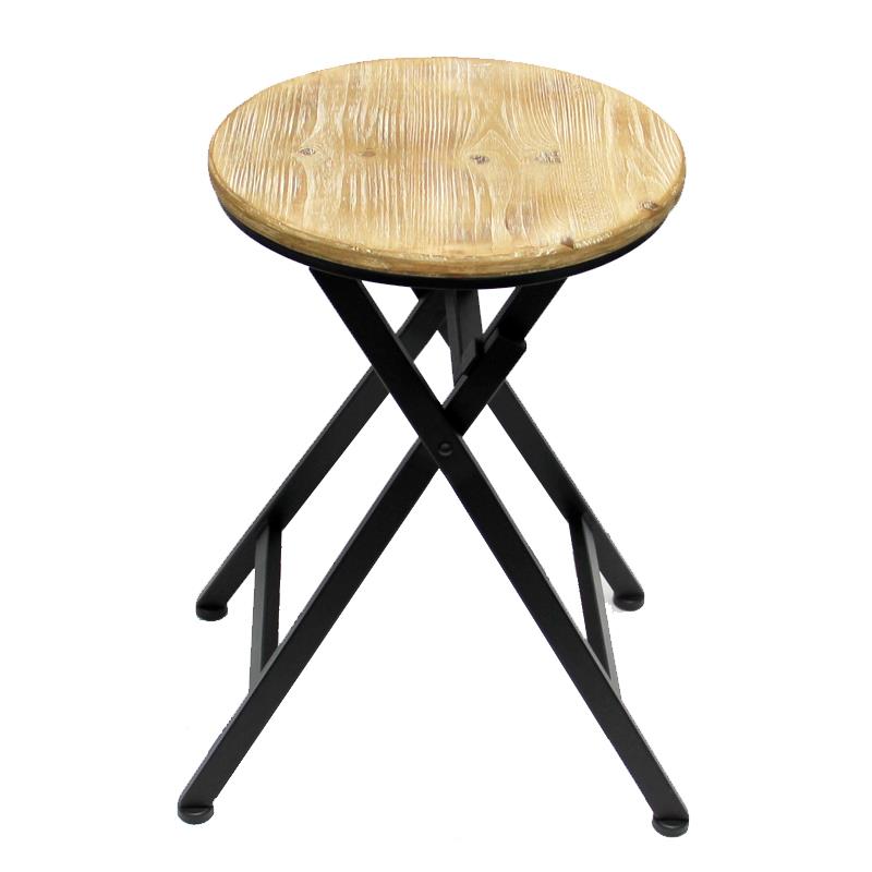 Stool w/ Wood Seat