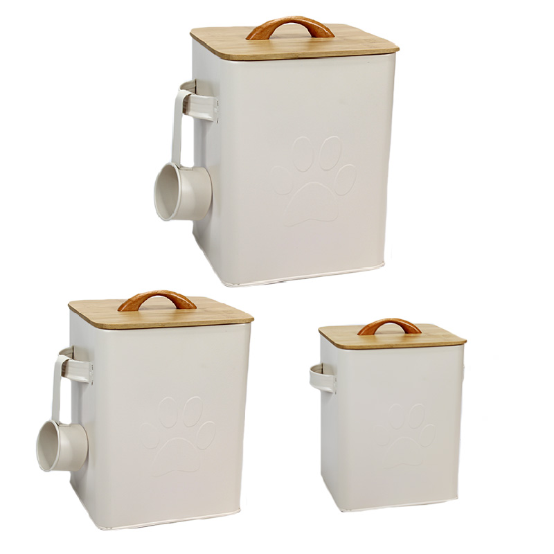 Set of 3 Pet Food Canisters