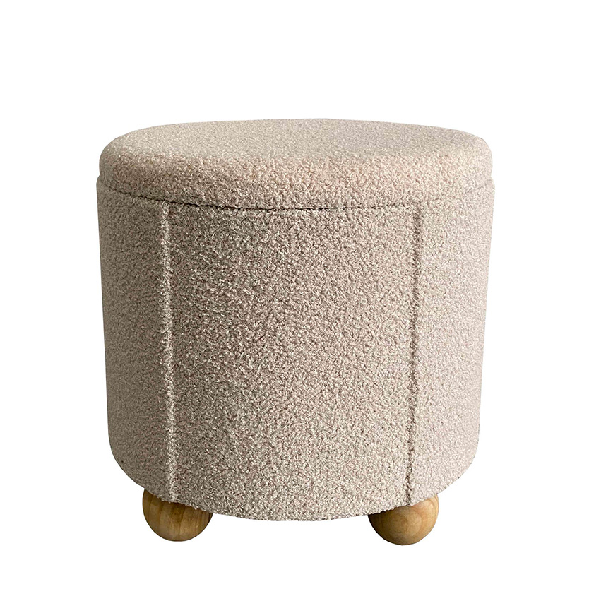 Round Storage Ottoman