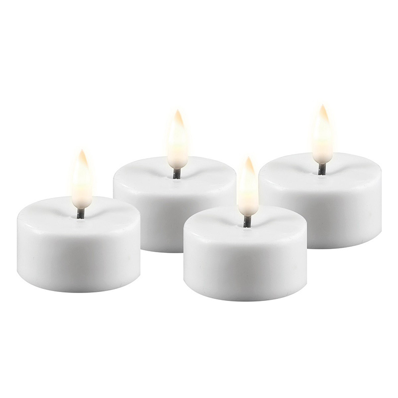 WHITE LED TEA LIGHT 4 PACK