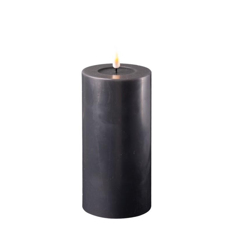 BLACK LED CANDLE 3x6 INCH