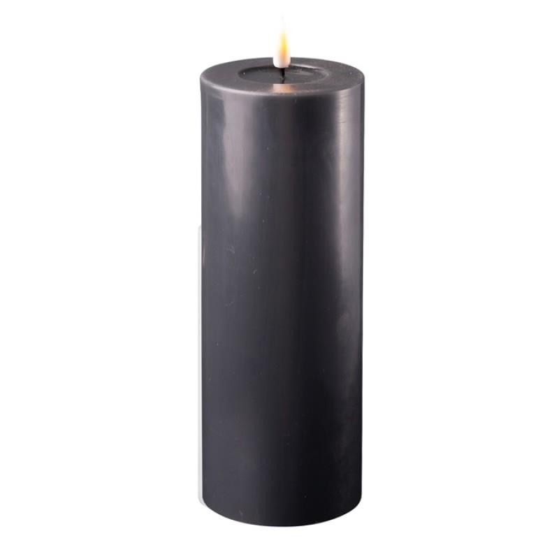 BLACK LED CANDLE 3x8 INCH