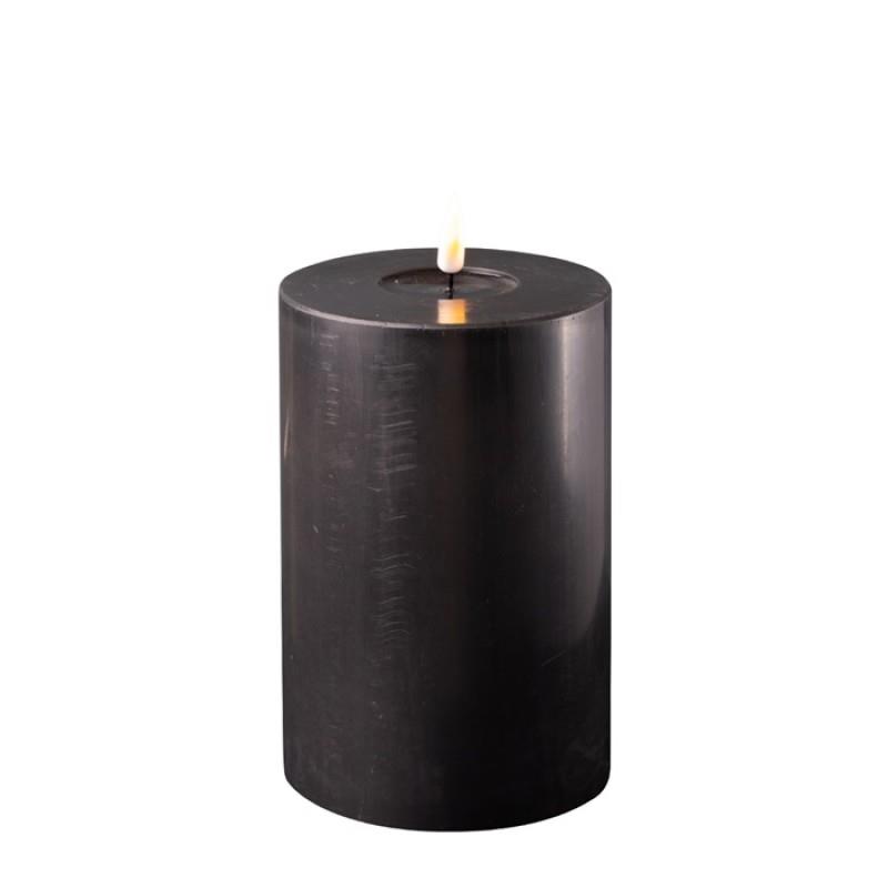 BLACK LED CANDLE 4x6 INCH