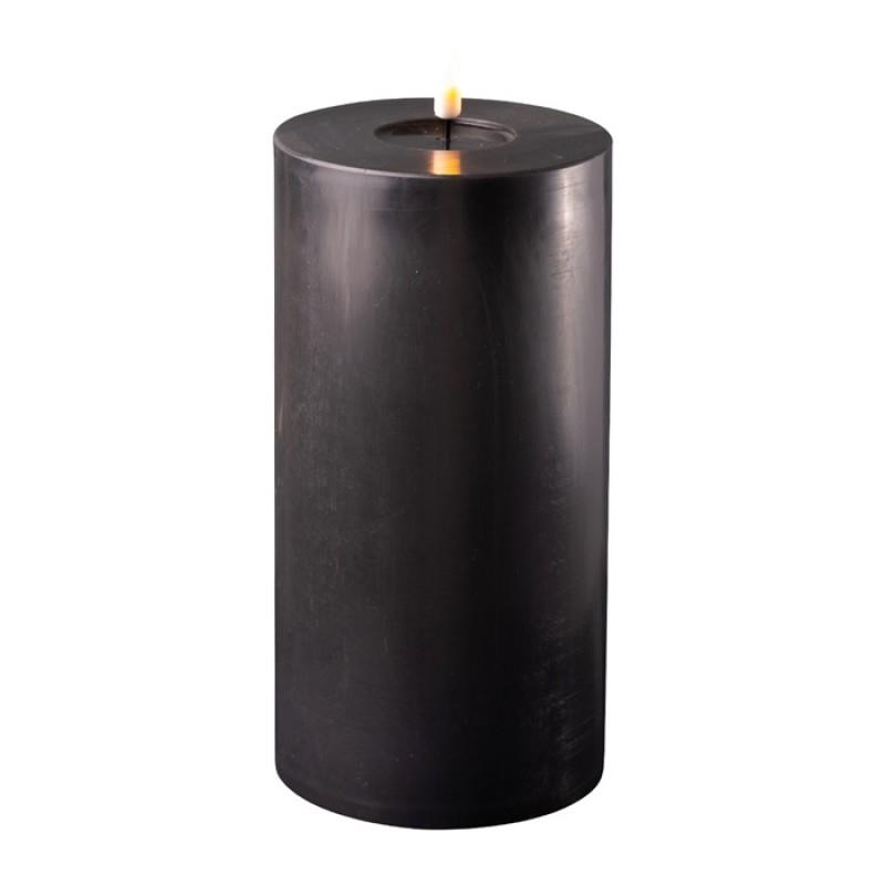 BLACK LED CANDLE 4x8 INCH