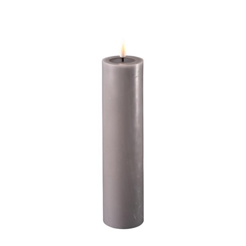 GREY LED CANDLE 2x8 INCH