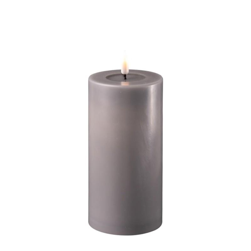 GREY LED CANDLE 3x6 INCH