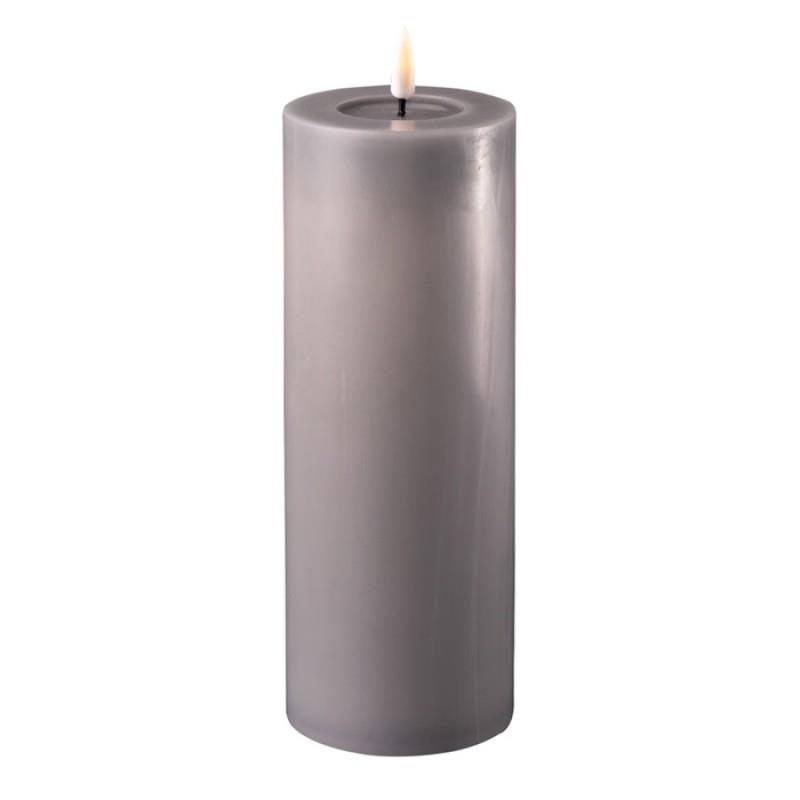 GREY LED CANDLE 3x8 INCH