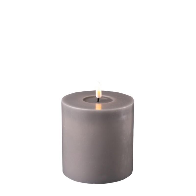 GREY LED CANDLE 4x4 INCH