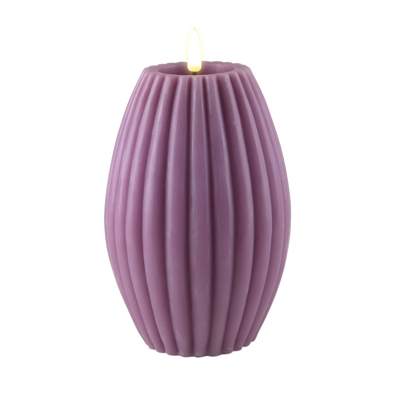 STRIPE CANDLE PURPLE 4X6 INCH