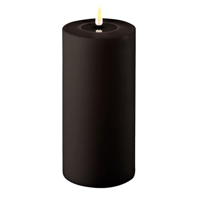 BLACK OUTDOOR LED CANDLE 4x8