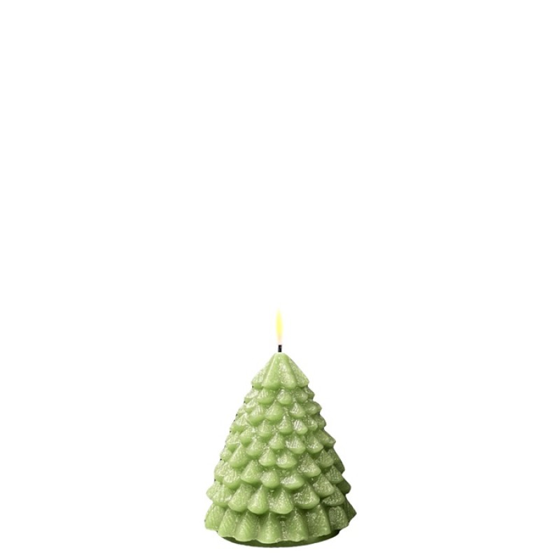 TREE CANDLE GREEN 5.5 INCH